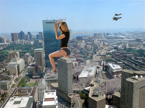 giantess woman city|The Giant Female in City .